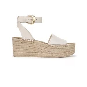 Vince Belisa white leather Espadrille Platform Sandals, size 9